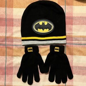 Batman Winter Hat And Matching Gloves